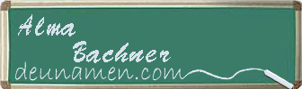 Alma Bachner Visitenkarte